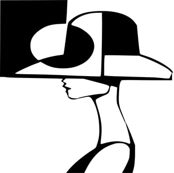 Black and white vector abstract art