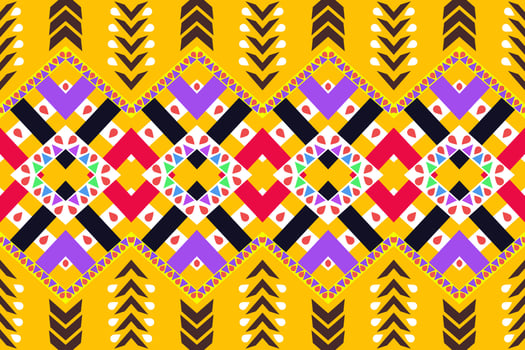 Traditional ethnic geometric fabric seamless pattern vector