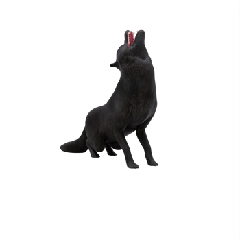 3d black WOLF isolated png