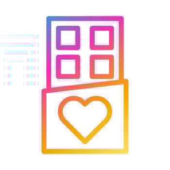 chocolate icon gradient style valentine illustration vector element and symbol perfect.