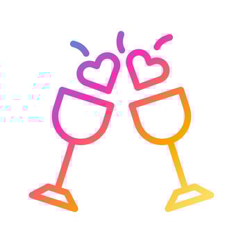 wine icon gradient style valentine illustration vector element and symbol perfect.