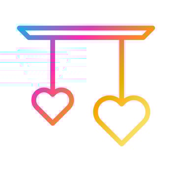 decoration icon gradient style valentine illustration vector element and symbol perfect.