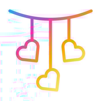 decoration icon gradient style valentine illustration vector element and symbol perfect.