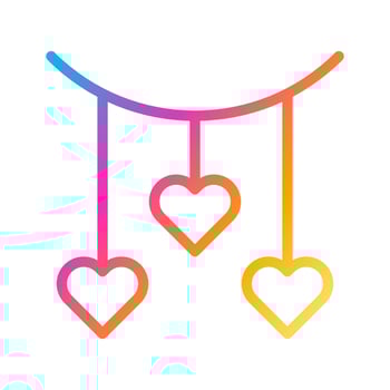 decoration icon gradient style valentine illustration vector element and symbol perfect.