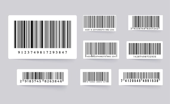 Barcode on white background. Vector illustration
