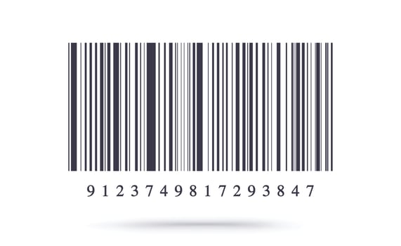 Barcode on white background. Vector illustration