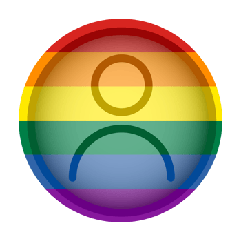 Pride rainbow flag User Icon. LGBTQ Avatar Profile, Social Media User png