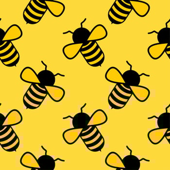 honey bee seamless pattern vector