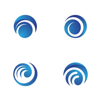 Water wave icon vector