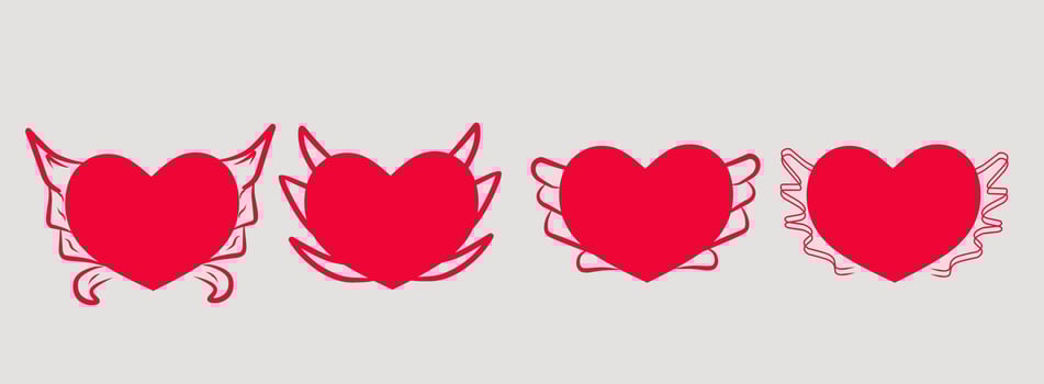 Love heart icon vector. Creative illustration romantic collection love symbols. Love concept. for Valentines day, Mothers day, wedding, love and romantic events vector
