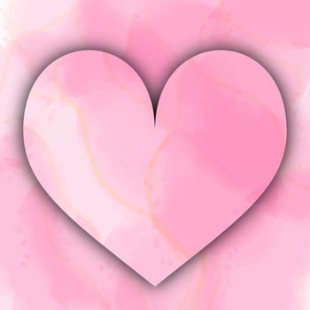 Romantic heart artistic watercolor background. vector