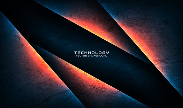 3D blue rough grunge techno abstract background overlap layer on dark space with hot burn iron effect decoration. Modern graphic design element cut out style for banner, flyer, card, or brochure cover vector