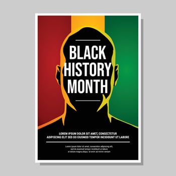 Black History Month Poster vector