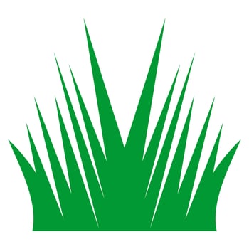 Green grass icon logo design vector