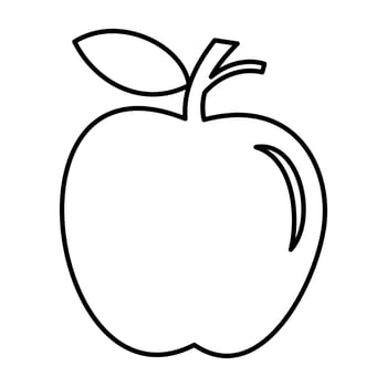 Apple line art icon design vector