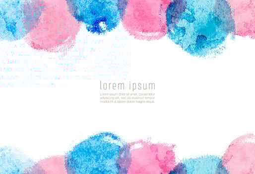 vector colorful watercolor abstract background. card for greetings, invitation, wedding -blue and pink-