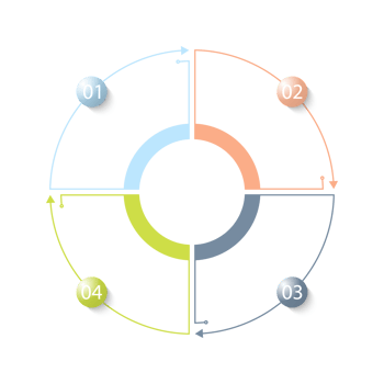 Infographic with 4 steps, process or options. png