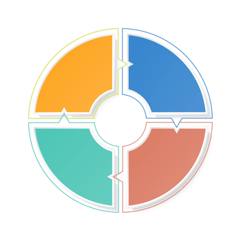 Infographic with 4 steps, process or options. png