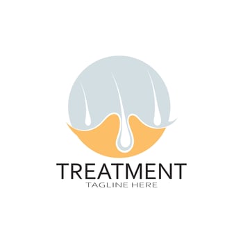 Hair treatment logo hair transplantation logo,removal logo vector image design illustration
