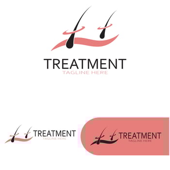 Hair treatment logo hair transplantation logo,removal logo vector image design illustration