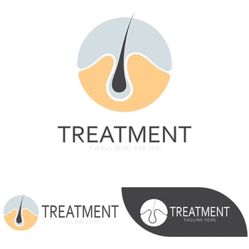 Hair treatment logo hair transplantation logo,removal logo vector image design illustration
