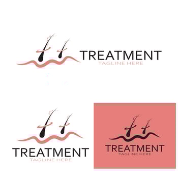Hair treatment logo hair transplantation logo,removal logo vector image design illustration