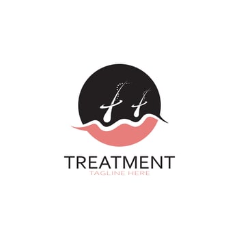 Hair treatment logo hair transplantation logo,removal logo vector image design illustration