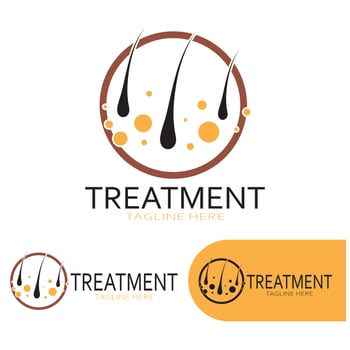 Hair treatment logo hair transplantation logo,removal logo vector image design illustration