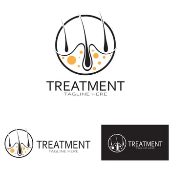 Hair treatment logo hair transplantation logo,removal logo vector image design illustration