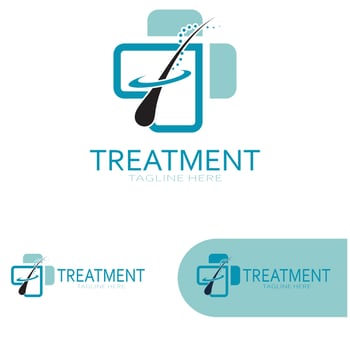 Hair treatment logo hair transplantation logo,removal logo vector image design illustration