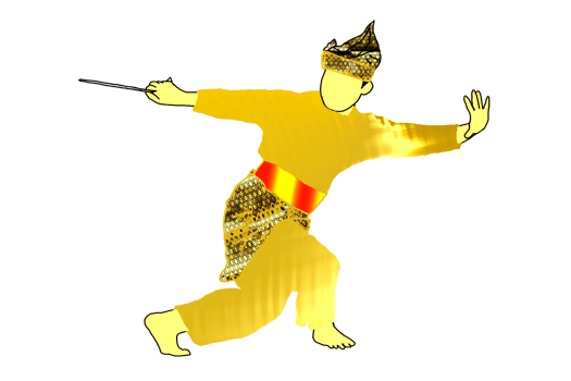 warrior movement pattern with weapon Malay traditional weapon call KERIS png
