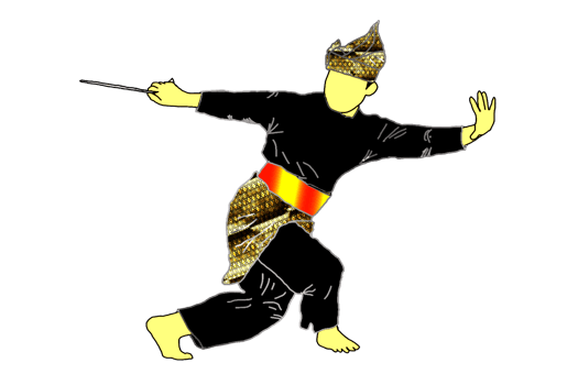 warrior movement pattern with weapon Malay traditional weapon call KERIS png