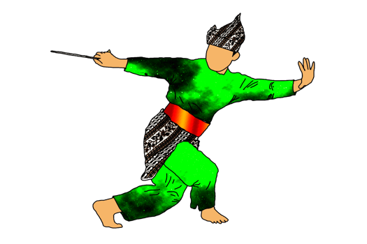 warrior movement pattern with weapon Malay traditional weapon call KERIS png