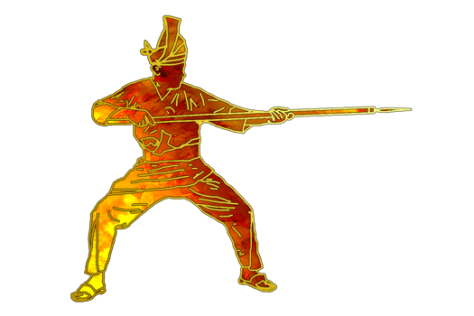 usantara warrior movement pattern with hold spear png