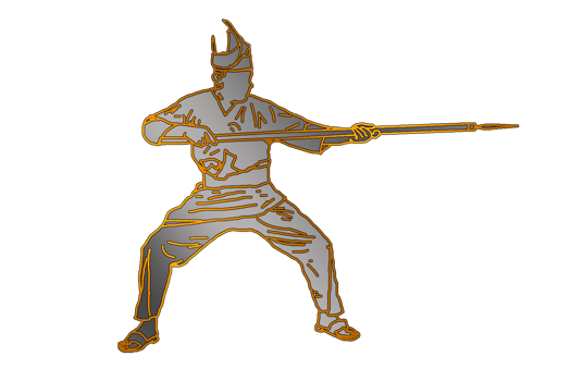 Malaya warrior movement pattern martial art with hold spear png