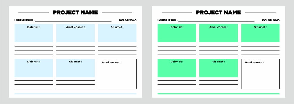 modern planner template set of planner and to do list project vector
