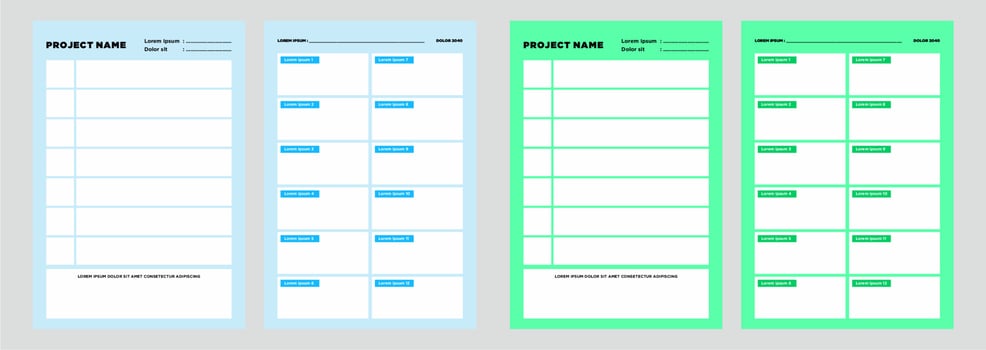 modern planner template set of planner and to do list project vector