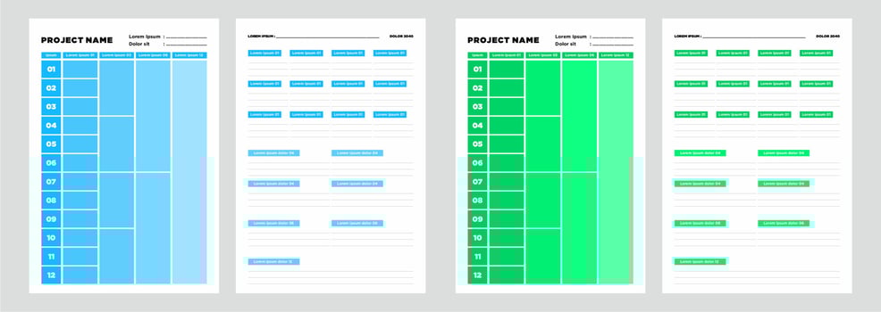 modern planner template set of planner and to do list project vector