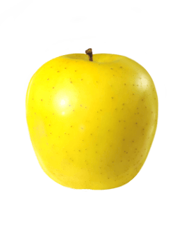 yellow apple fruit isolated png