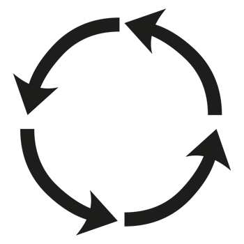 Roundabout Directional Arrow Sign on Transparent Background png