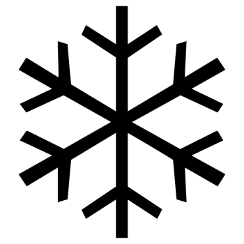 Snow Flake Symbol on Transparent Background png