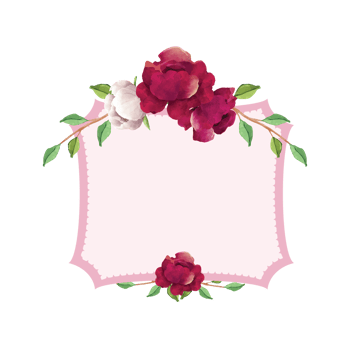 Peonies Flower Banner png