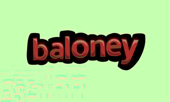 Green screen animation video written baloney vector
