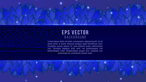 Fun blue line doodle with text box. Creative abstract style art background vector
