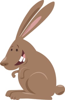 happy rabbit or bunny cartoon animal character vector