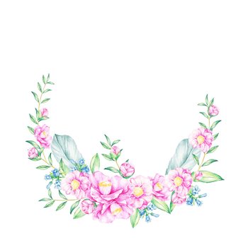 Pink Flowers with Feathers Arrangement png
