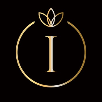 Initial I letter luxury, beauty, ornament monogram logo for wedding, fashion, jewelry, boutique, floral and botanical template vector