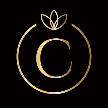 Initial C letter luxury, beauty, ornament monogram logo for wedding, fashion, jewelry, boutique, floral and botanical template vector