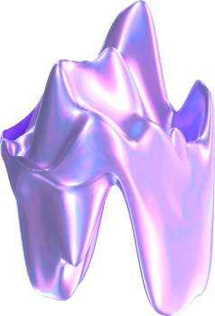 3D rendering holographic liquid shape for decoration or mixed media transparent background png