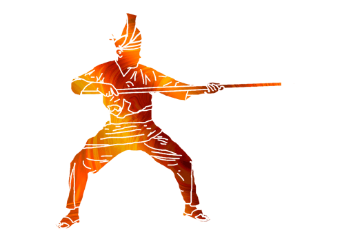 man practice martial with rattan stick icon png